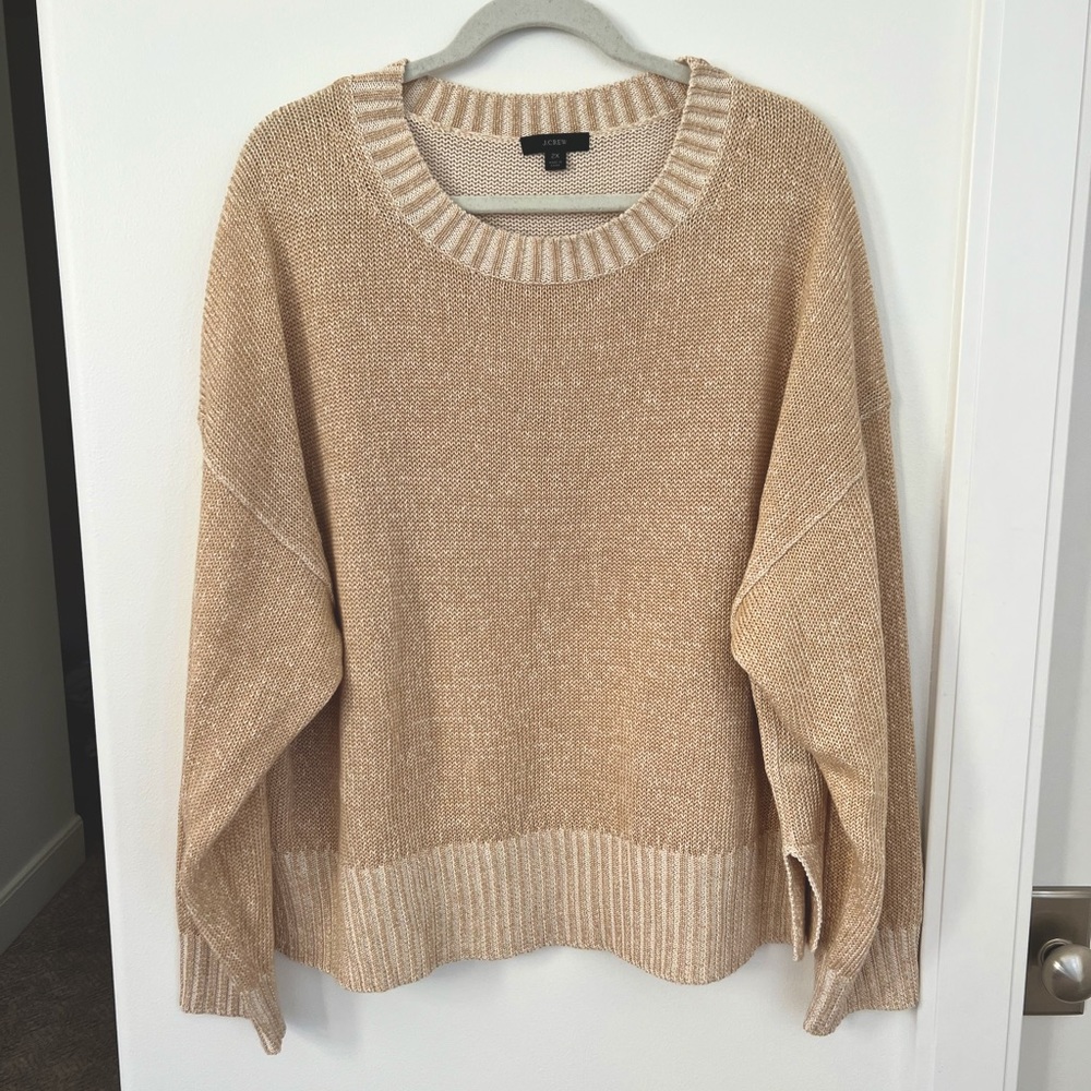 J. Crew sweater! Xxl, luscious deep tan.